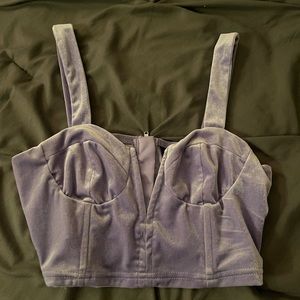 Felt purple crop top size small